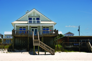 Rental report: An image of a beachfront home.